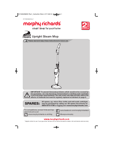Bruksanvisning Morphy Richards 720505 Ångtvätt