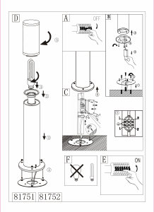 Bruksanvisning Eglo 81752 Lampa