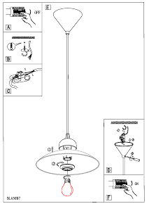 Bruksanvisning Eglo 82786 Lampa