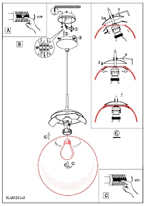 Bruksanvisning Eglo 85262 Lampa