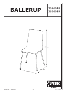 説明書 JYSK Ballerup 椅子