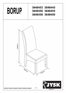 Instrukcja JYSK Borup Krzesło