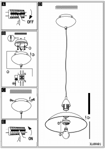 Bruksanvisning Eglo 88491 Lampa