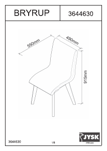Manual JYSK Bryrup Cadeira