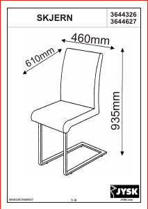 Návod JYSK Skjern Stolička