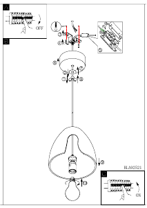 Bruksanvisning Eglo 92521 Lampa