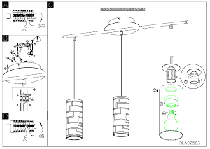 Bruksanvisning Eglo 92563 Lampa