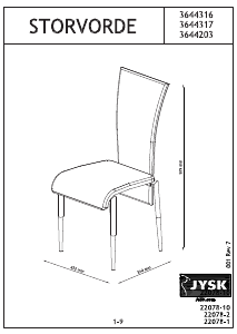 説明書 JYSK Storvorde 椅子
