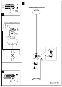 Bruksanvisning Eglo 92739 Lampa