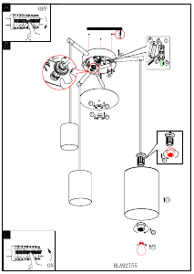 Bruksanvisning Eglo 92755 Lampa