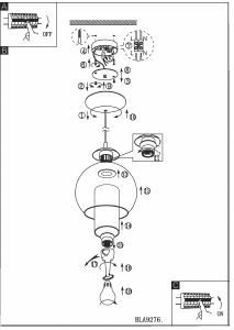 Bruksanvisning Eglo 92761 Lampa