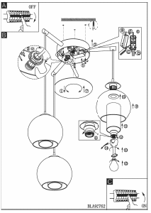 Bruksanvisning Eglo 92762 Lampa