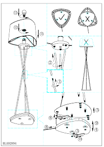 Bruksanvisning Eglo 92894 Lampa