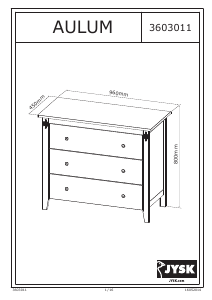 Manual JYSK Aulum (96x80x45) Dresser