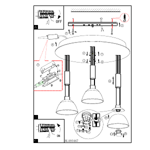 Bruksanvisning Eglo 93467 Lampa