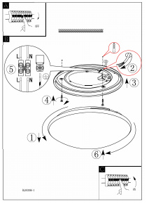 Bruksanvisning Eglo 93496 Lampa