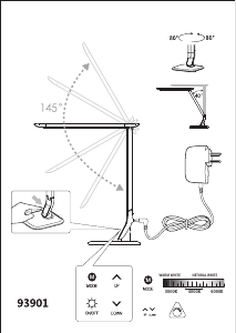 Bruksanvisning Eglo 93901 Lampa