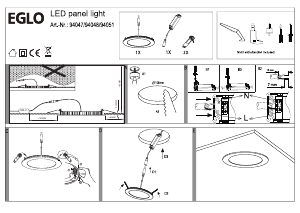 Bruksanvisning Eglo 94047 Lampa