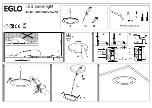 Bruksanvisning Eglo 94055 Lampa