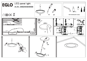 Bruksanvisning Eglo 94064 Lampa