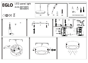 Bruksanvisning Eglo 94071 Lampa