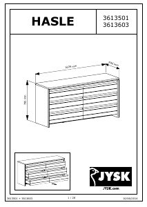 Manual JYSK Hasle (164x80x50) Dresser