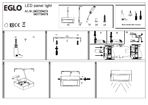 Bruksanvisning Eglo 94078 Lampa