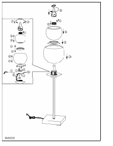 Bruksanvisning Eglo 94322 Lampa