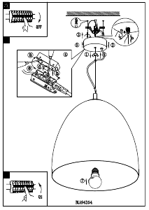 Bruksanvisning Eglo 94354 Lampa