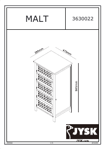 Manual JYSK Malt (47x97x40) Dresser