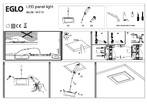 Bruksanvisning Eglo 94519 Lampa