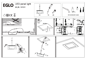 Bruksanvisning Eglo 94522 Lampa