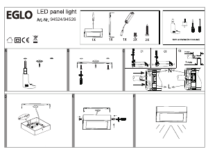 Bruksanvisning Eglo 94526 Lampa