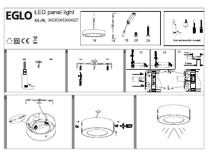 Bruksanvisning Eglo 94527 Lampa