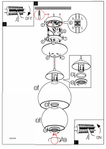 Bruksanvisning Eglo 94592 Lampa