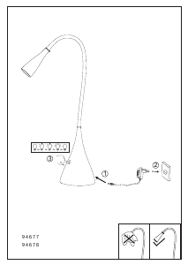 Bruksanvisning Eglo 94677 Lampa