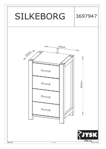 Manual JYSK Silkeborg (55x93x45) Dresser