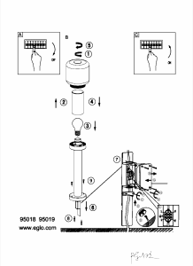 Bruksanvisning Eglo 95018 Lampa