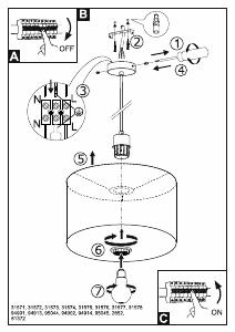 Bruksanvisning Eglo 95045 Lampa