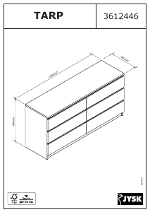 Manual JYSK Tarp (160x78x48) Cómoda