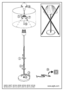 Bruksanvisning Eglo 95172 Lampa