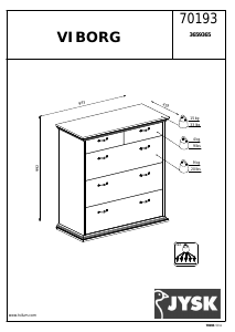 Manual JYSK Viborg (95x100x42) Dresser