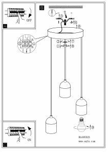 Bruksanvisning Eglo 95523 Lampa