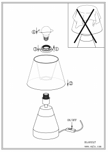 Bruksanvisning Eglo 95527 Lampa