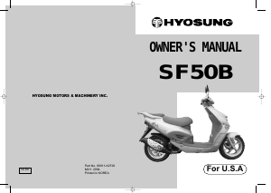 Bruksanvisning Hyosung SF50B Skoter