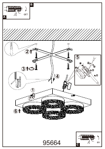 Bruksanvisning Eglo 95664 Lampa