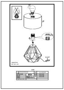 Bruksanvisning Eglo 95789 Lampa