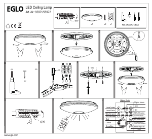 Bruksanvisning Eglo 95971 Lampa