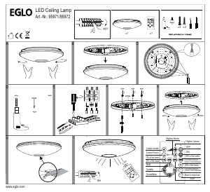 Bruksanvisning Eglo 95972 Lampa