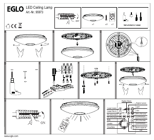 Bruksanvisning Eglo 95973 Lampa